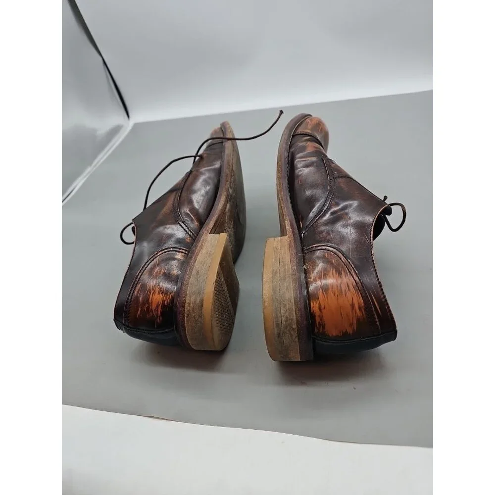 Johnston & Murphy Vintage Cap Toe Derby Handmade Italian Calf Skin‎ Leather 10M